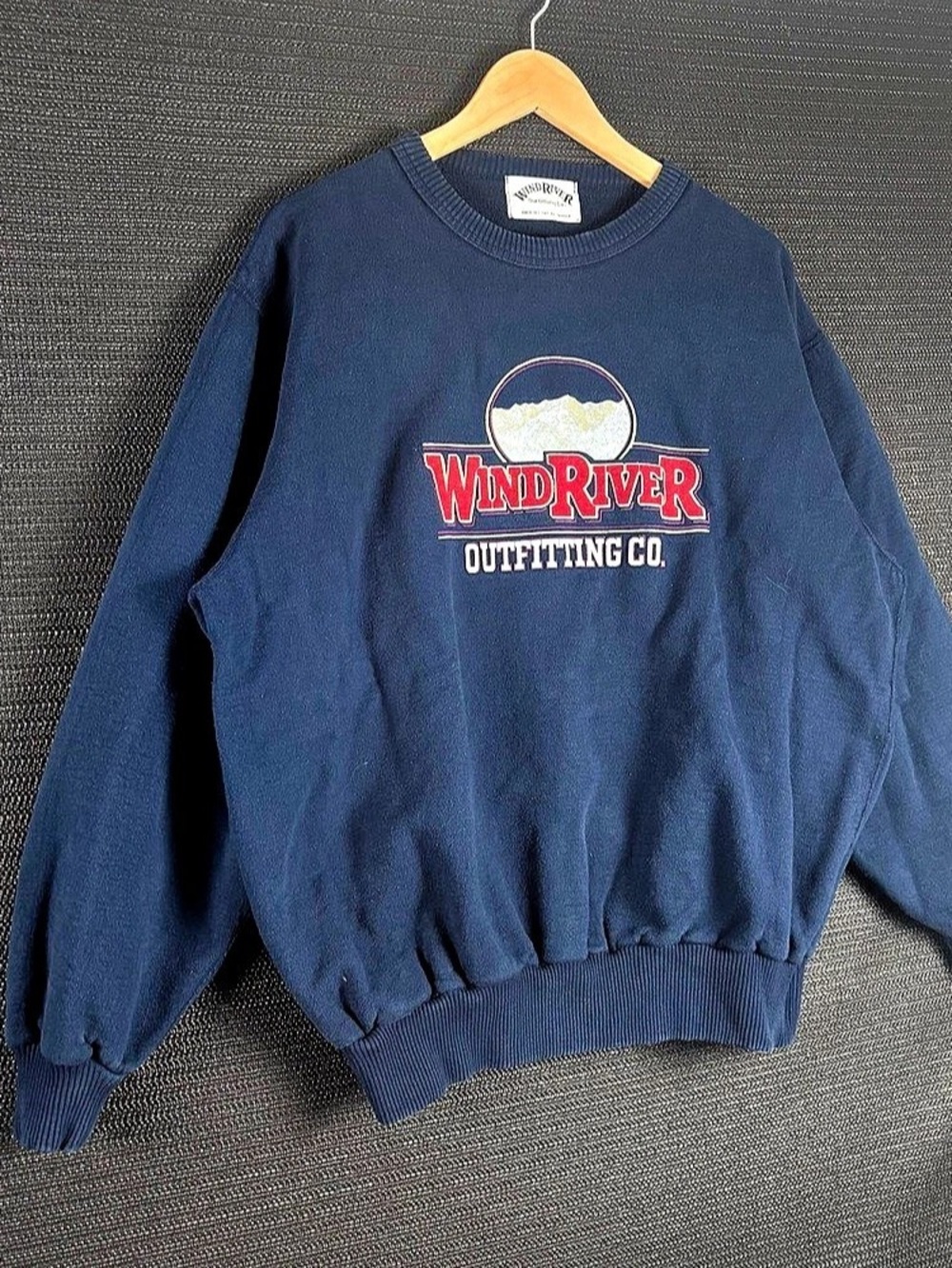 90s WindRiver Crewneck Sweatshirt Blue Large